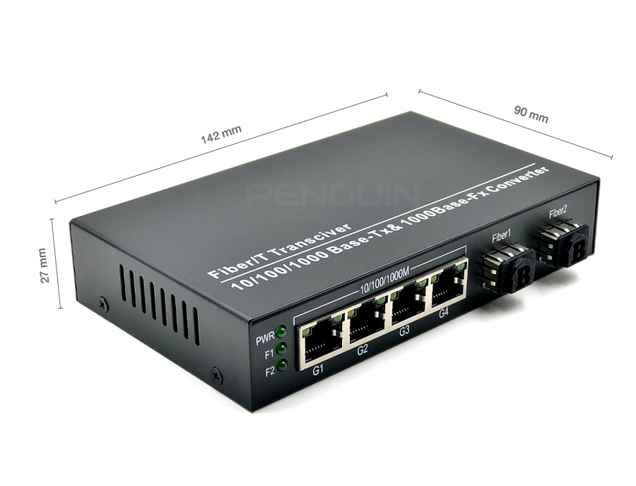 gigabit switch 4 port 10/100/1000 + 2 sfp 1.25g